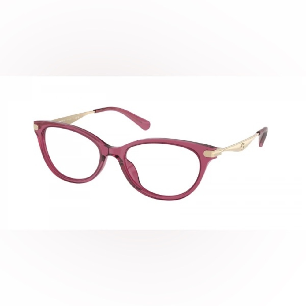 Coach Burgundy and Gold Cat-Eye Glasses